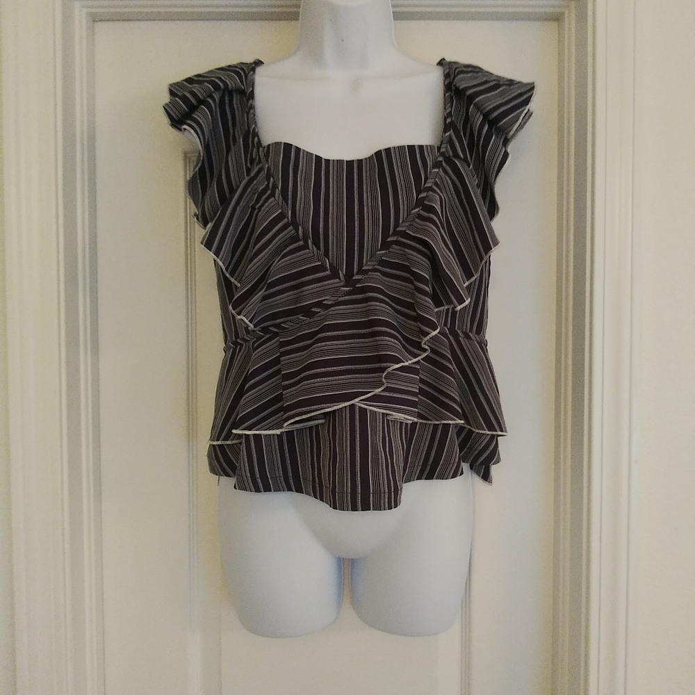 English Factory Ruffle Ruched Sleeveless Tank Top